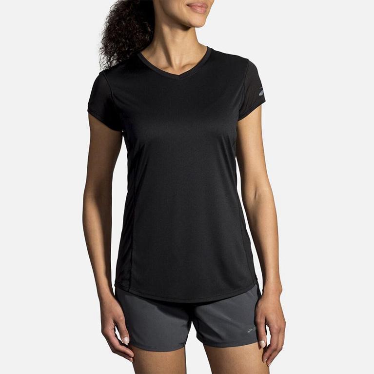 Brooks Stealth Womens Short Sleeve Running Shirt - Grey - Indonesia (KEAZ-42958)